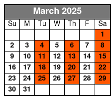 Haygoods March Schedule