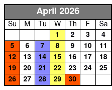 Spirit of America April Schedule