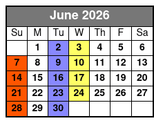 Spirit of America June Schedule