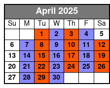 SIX Branson April Schedule