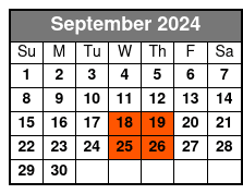 Carpenters Once More September Schedule