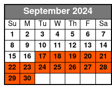 Snowflex Tubing Hill September Schedule