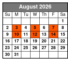 Escape Reality Magic & Illusions Dinner Show (Dinner Included) August Schedule