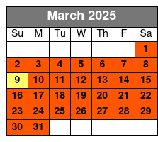 Bigfoot Adventure Golf - Early Bird Participant March Schedule