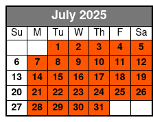 Presleys' Country Jubilee Regular Seating July Schedule